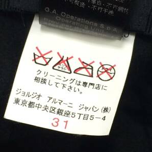 GIORGIO ARMANI ジョルジオ アルマーニ コットン×本革/レザー ドッキングデザイン GA エンボスロゴ ベースボールキャップ 帽子 キャップ の画像6