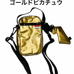 レスポートサック レスポ ポケモン コラボ　LeSportsac MINI PHONE XBODY LP ゴールドピカチュウ