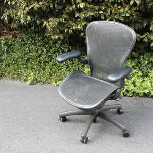 Herman Miller ハーマンミラー アーロンチェア クラシック Bサイズ ランバーサポート★引取歓迎（管理ID：556）