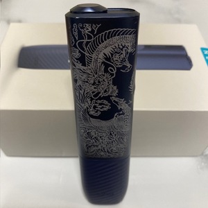 龍 鳳凰 両面 レーザー加工 iQOS ILUMA i ONE アイコスイルマ i ワン ミッドナイトブラック 黒 ドラゴン フェニックス 新品 未使用