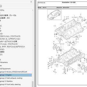 * ポルシェ パナメーラ 970 Hybrid turbo 整備書 Ver2 修理書 カラー配線図 ボディー修理 パーツリスト 3.6 4.8 ワークショップマニュアルの画像10