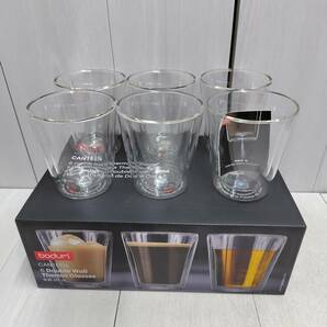 ①【 送料無料 】 未使用 ◆ bodum ボダム CANTEEN キャンティーン ダブルウォール グラス 200ml 6個セット 0.2l コストコ COSTCO コップの画像3