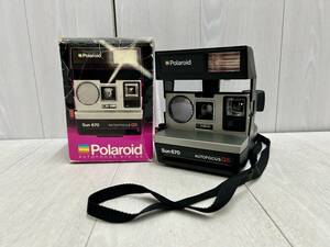 送料無料 ★ POLAROID ポラロイド Sun 670 AUTOFOCUS QS サン670 インスタントカメラ オートフォーカス フィルム レトロ ビンテージ 元箱 