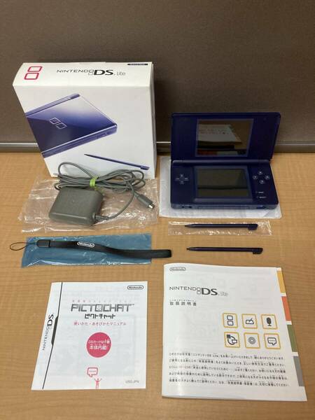 ◎ 送料無料 NINTENDO DS Lite USG-001 エナメルネイビー ニンテンドー ライト EN 任天堂 簡易動作確認 現状品 