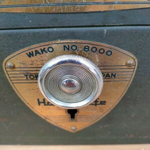 WAKO Alarm cash Box 手提げ金庫 金庫   昭和レトロ アンティーク の画像3