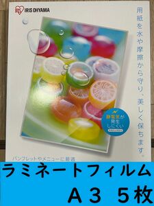 アイリスオーヤマ ラミネートフィルム 100μm A3 サイズ　5枚