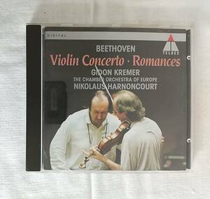 ベートーヴェン　ヴァイオリン協奏曲　ロマンス第1番　第2番　クレーメル　アーノンクール　ヨーロッパ室内管弦楽団　CD