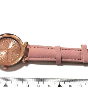 【新品】レディース合皮ベルト腕時計 ピンクの画像2