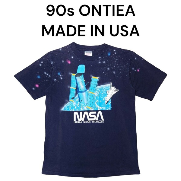 USA製 90s ONTIEA NASAビッグプリントTシャツ　古着　オニータ