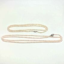 「アコヤ本真珠ネックレスおまとめ」a 約106g 約5.5-6.5mmパール pearl necklace accessory jewelry silver EA5_画像2