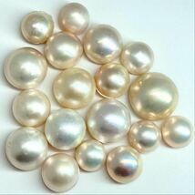 「マベパール18点おまとめ」 a 約12-19mm 40g/200ct pearl パール 半円真珠 ジュエリー jewelry 裸石 宝石 _画像5