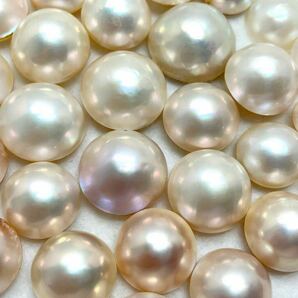 250ct!!［マベパール23点おまとめ］a 重量約50g 11.5-18.0mm pearl パール 半円真珠 ジュエリー jewelry 裸石 宝石 の画像2