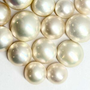 「マベパール15点おまとめ」 m約11.5-17mm 150ct pearl パール 半円真珠 ジュエリー jewelry 裸石 宝石 
