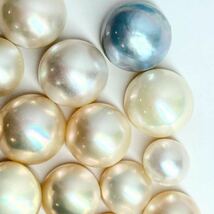 「マベパール16点おまとめ」 m約10-16mm 150ct pearl パール 半円真珠 ジュエリー jewelry 裸石 宝石 _画像2