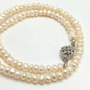 「淡水パールネックレス5点おまとめ」m 約168g 真珠 ケシ バロック ベビー pearl Pearl necklace jewelry silver DA0の画像5