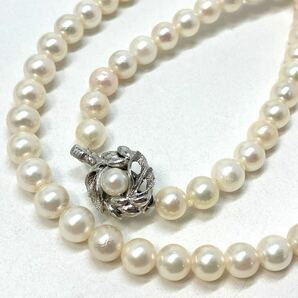 ［アコヤ本真珠ネックレス］m 約29.7g 約44.0cm 6.5-7.0mm珠 pearl パール jewelry necklace ジュエリー DG5/DG5の画像1