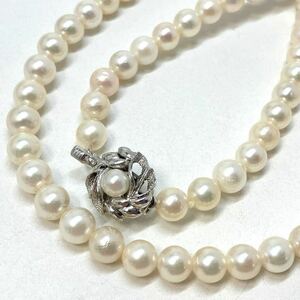 ［アコヤ本真珠ネックレス］m 約29.7g 約44.0cm 6.5-7.0mm珠 pearl パール jewelry necklace ジュエリー DG5/DG5