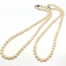 「アコヤ本真珠ネックレスおまとめ」m約 69g 約6-6.5mmパール pearl necklace accessory jewelry silver DA0_画像2