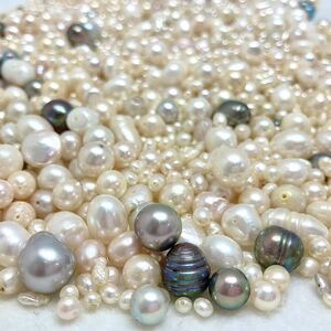 大量!!「本真珠パールアクセサリーパーツおまとめ」a 約505g 淡水 あこや 南洋 ポテト ケシ baby pearl necklace jewelry parts CE0