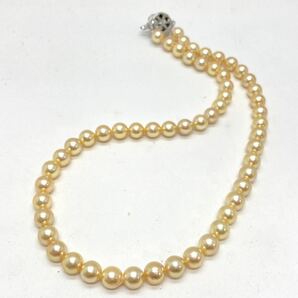 「アコヤ本真珠ネックレス」a約34g 約7-7.5mmパール pearl necklace accessory jewelry silver DA0の画像3