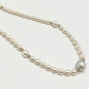 「淡水パールネックレスおまとめ」a 約205g 真珠 ケシ バロック ベビー pearl Pearl necklace jewelry silver DA0の画像5