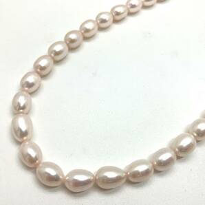 ［淡水パールネックレス5点おまとめ］a 重量約226g 真珠 ポテト オーバル ボタン necklace accessory jewelry pink silver DA0の画像4