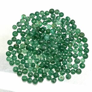 ［エメラルドアクセサリーパーツおまとめ］a 重量約12.0g 約3.5~3.8mm ルース 裸石 宝石 ジュエリー emerald 丸 両穴 necklace CE0の画像4