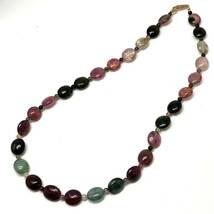 ［K18マルチカラートルマリンネックレス］a 重量約24.5g 約41.7cm tourmaline jewelry green pink parts バイカラー パーツ DH0_画像3