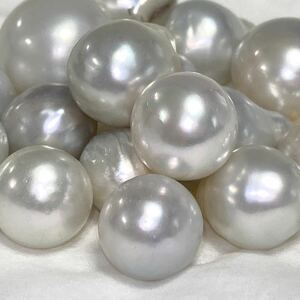 「南洋白蝶18点おまとめ］a 重量約50g/250ct 約10.0-16.0mm珠 pearl パール 本真珠 バロック ジュエリー jewelry 裸石 宝石 pearl