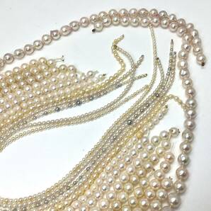 ［アコヤ本真珠アクセサリーパーツおまとめ］a 約311g 約3.0~9.0mm あこや ネックレス pearl necklace parts DA0の画像5