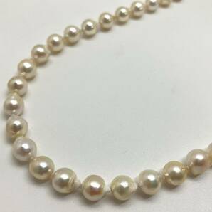 ［アコヤ本真珠ネックレス2点おまとめ] a 重量約124g 約8.0~8.5mm pearl necklace ロング long silver DA0の画像8