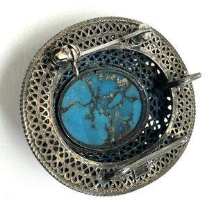 ［トルコ石・ラピスラズリブローチ13点おまとめ］a 約170g ターコイズ turquoise lapis lazuli pendant silver 925 アルパカ PERU CE0の画像7