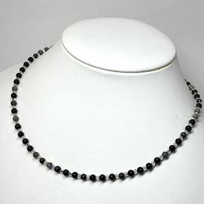 鑑別書付!!［K18WG 天照石ネックレス］a 重量約9.0g 約43.5cm ジュエリー necklace スワロフスキー ビーズ DB5の画像3