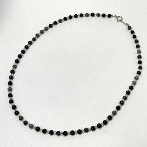 鑑別書付!!［K18WG 天照石ネックレス］a 重量約9.0g 約43.5cm ジュエリー necklace スワロフスキー ビーズ DB5の画像4