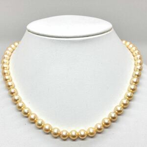 「アコヤ本真珠ネックレス」a約34g 約7-7.5mmパール pearl necklace accessory jewelry silver DA0