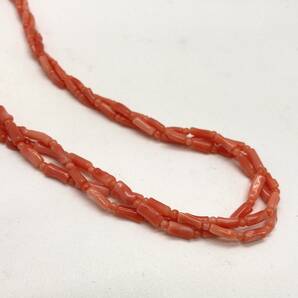 「珊瑚ネックレス5点おまとめ」a重量約125g サンゴ さんご necklace coral コーラル 赤 桃色 枝 丸玉 白 silver DB0 ロングの画像4