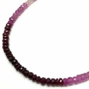 ［ルビーアクセサリーパーツおまとめ］a 重量約12.2g 裸石 宝石 約3.0~4.0mm ruby コランダム 紅玉 jewelry necklace ガラス 両穴 CE0の画像3