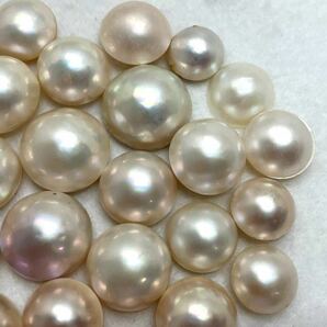 250ct!!［マベパール23点おまとめ］a 重量約50g 11.5-18.0mm pearl パール 半円真珠 ジュエリー jewelry 裸石 宝石 の画像5