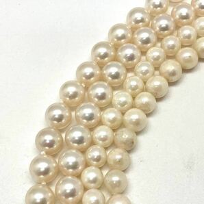 ［アコヤ本真珠アクセサリーパーツおまとめ］a 約134g 約5.5~7.5mm あこや ベビー baby ネックレス pearl necklace parts DA0の画像3