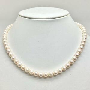 「アコヤ本真珠ネックレスおまとめ」m約29.1g 約6.5-7mmパール pearl necklace accessory jewelry silver DH0/DH0