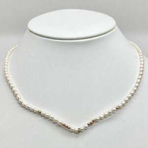 「アコヤ本真珠ネックレスおまとめ」m約7.5g 約3.5-4mmパール pearl necklace accessory jewelry silver ベビー DC0