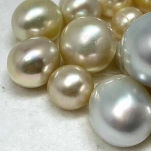 ［南洋白蝶17点おまとめ250ct］m ◎重量約50g 約8.0-16.0mm珠 pearl パール 本真珠 バロック ジュエリー jewelry 裸石 宝石 pearlの画像3
