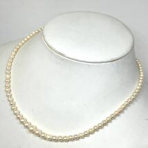［アコヤ本真珠ネックレス］m 重量約14.3g 約3.5-7.0mm珠 約40.5cm pearl ベビーパール ベビー baby necklace jewelry DD0/DE0_画像5