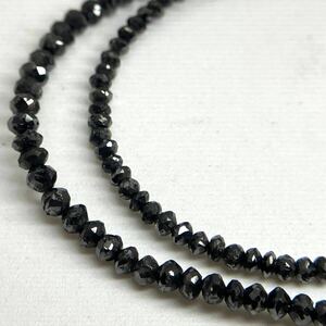 ［ブラックダイヤモンドアクセサリーパーツおまとめ］m 重量約3.0g 約1.7~2.5mm diamond Black jewelry accessory parts 両穴 CE0