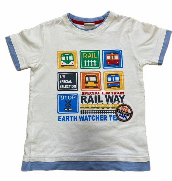 【送料無料】Tシャツ サイズ130 綿100% 電車　匿名配送