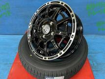 デリカミニ タントファンクロス 155/65R14 新品夏タイヤアルミ 4本SET価格 【送料無料】 夏タイヤ EG01 +アルミ H4 motor X1 本庄_画像2