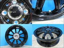 4本 165/60R15 2023年製 TOYO OBSERVE GARIT GIZ スタッドレス 新品 ブラック ホイール セット 9分山 埼玉 鴻巣 ハスラー キャスト_画像9