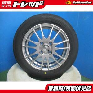 4本 新品 タイヤ 2024年製 ブリヂストン NEWNO 155/65R14 アルミホイール 14インチ 4.5J +45 100 4H 軽自動車 ワゴンR N-BOX タント