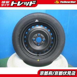 4本 新品 タイヤ 2024年製 ブリヂストン NEWNO 155/65R14 鉄 スチールホイール 14インチ 4.5J +45 100 4H ムーヴ ワゴンR タント