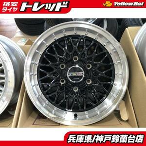 神戸発 ハイエース等に KYOHO(共豊) STEINER FTX シュタイナー 6.5J-16 +38 139.7 6H BKPO 新品 ホイール単品 4本価格 深リム